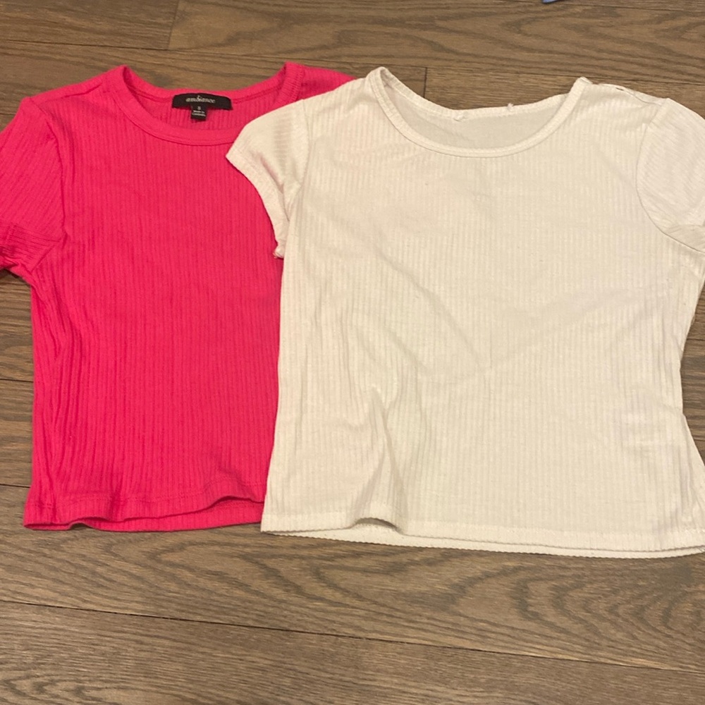 Two pack- pink and white shirt